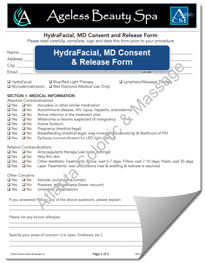 MD Consent and Release Form