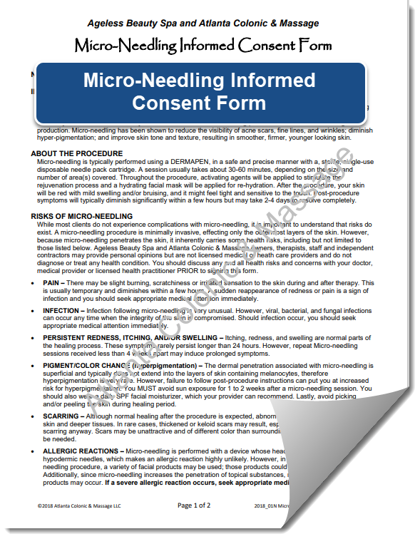 Micro Needling Informed Consent Form